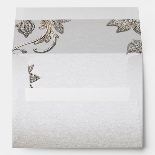 Enveloppe florale d'or d'argent (Dos (Bas))