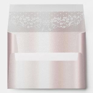 Enveloppe florale élégante en dentelle blanche