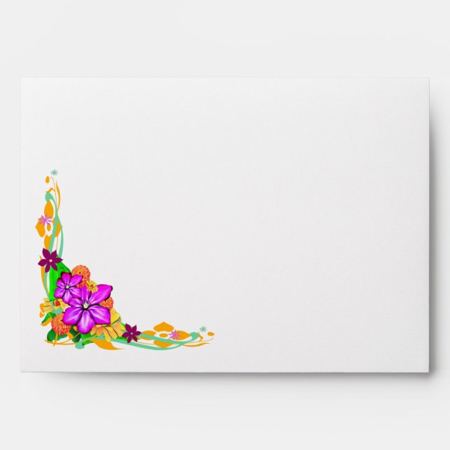 Enveloppe florale élégante, magique et audacieuse (Devant)