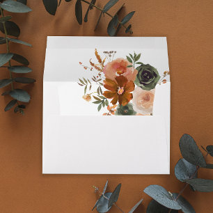 Enveloppe florale Green & Terra Cotta