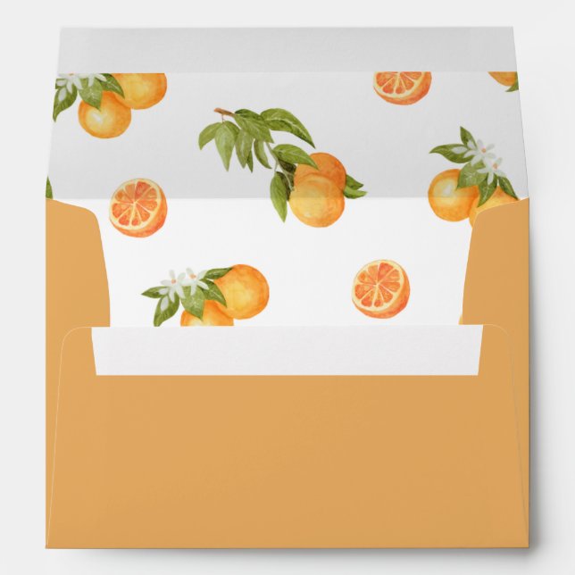 Enveloppe florale Little Cutie Clementine Orange (Dos (Bas))
