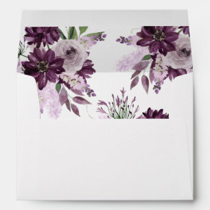 Enveloppe florale pourpre et lavande
