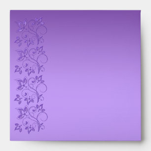 Enveloppe florale pourpre et rose pour 5,25" carr