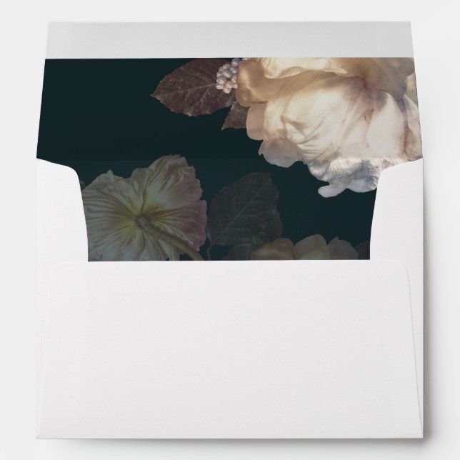 Enveloppe Florale romantique avec adresse (Dos (Bas))