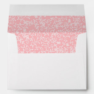 Enveloppe florale rose