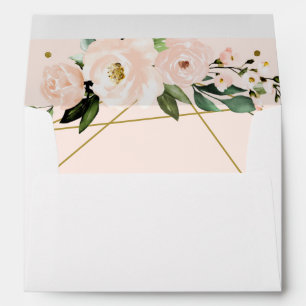 Enveloppe florale rose rose pâle de Quinceanera Go