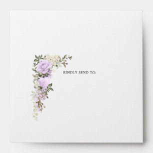 Enveloppe florale Rose violet rustique