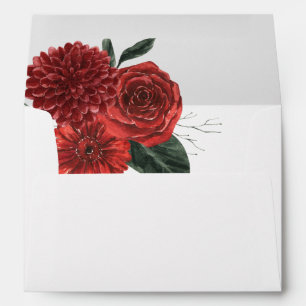 Enveloppe florale rouge 3