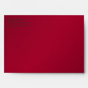 Enveloppe florale rouge et argent pour des dimensi