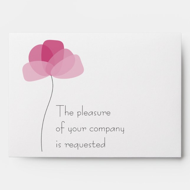 Enveloppe florale simple (Devant)