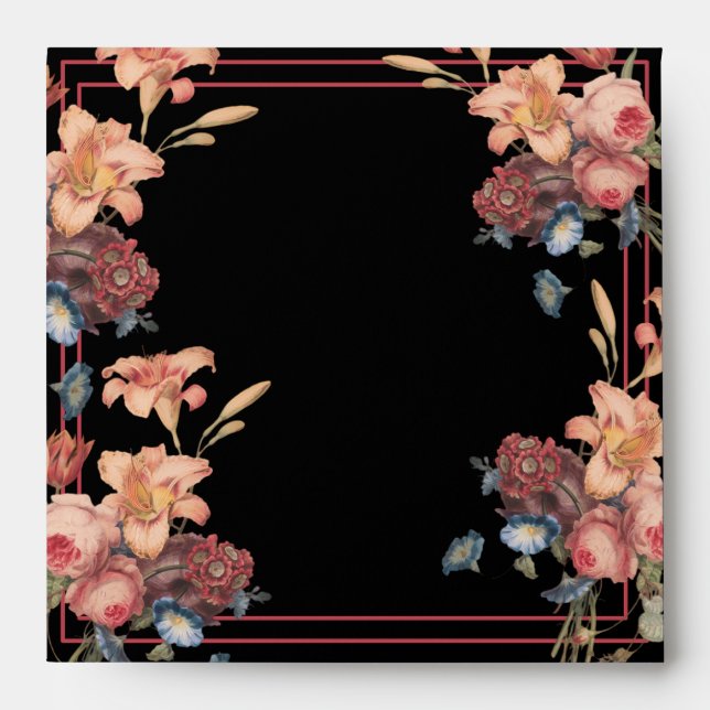 Enveloppe florale vintage (Devant)