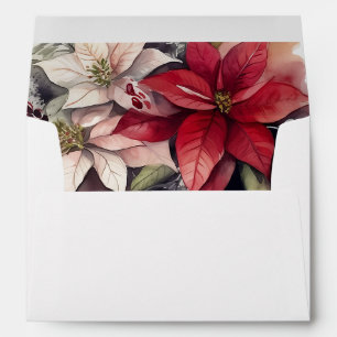 Enveloppe Florales hivernales festives Adresse de retour