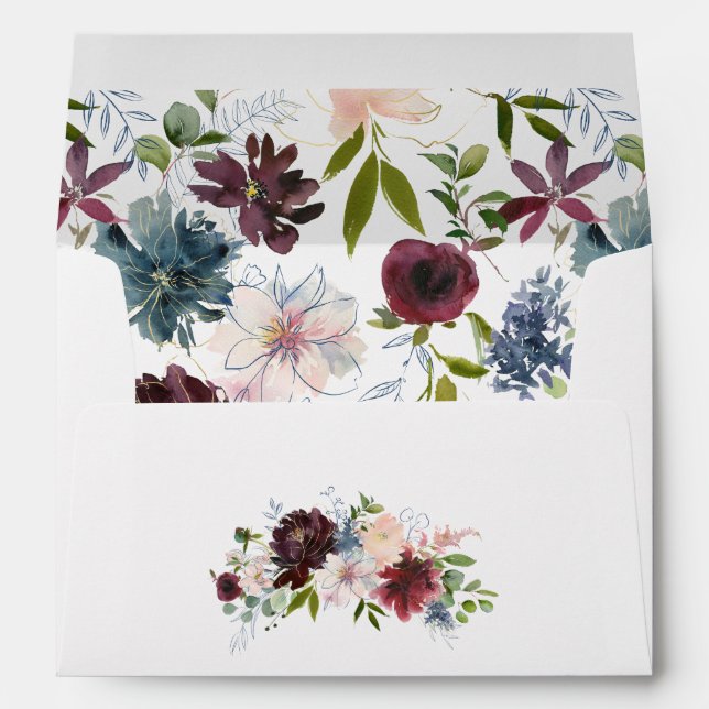 Enveloppe Flore bourguignonne et floue (Dos (Bas))