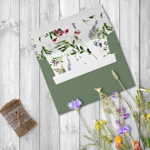 Enveloppe Flores et verdure sauvages