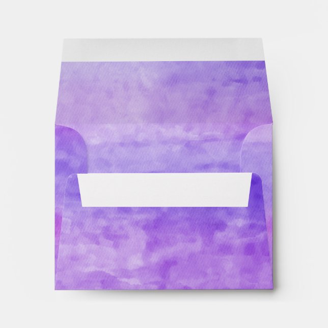 Enveloppe Flux d'aquarelle RSVP pourpre (Dos (Bas))