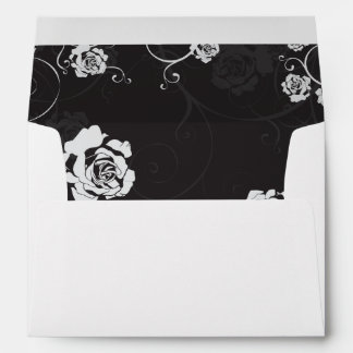 Enveloppe foncée monochrome de carte de voeux du