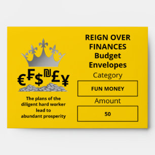 Enveloppe Fonds du portefeuille du budget chrétien JAUNE per