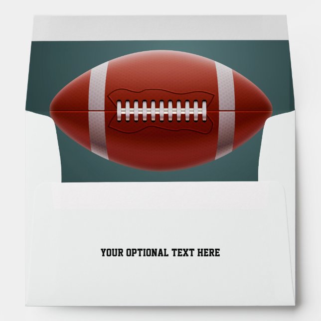 Enveloppe Football Texte Personnalisé (Dos (Bas))