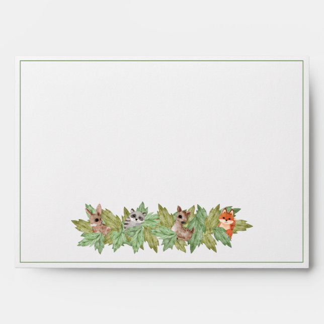 Enveloppe Forêt forestière Jungle Animaux Végétation Bébé In (Devant)