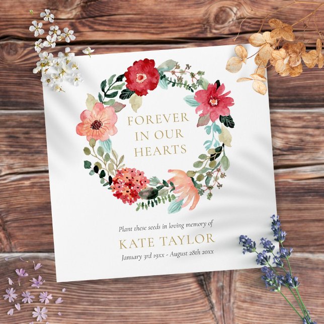 Enveloppe Forfait de semence commémorative Floral Wreath (Créateur téléchargé)