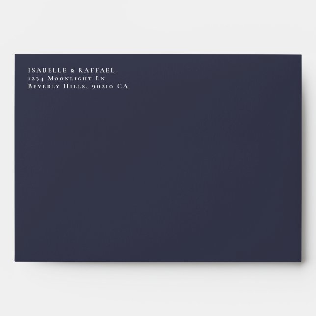 Enveloppe Formel Elegant Marine Bleu Plusieurs emplacements  (Devant)