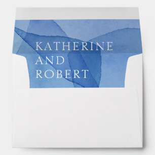 Enveloppe Formes d'aquarelle modernes Mariage pré-adressé