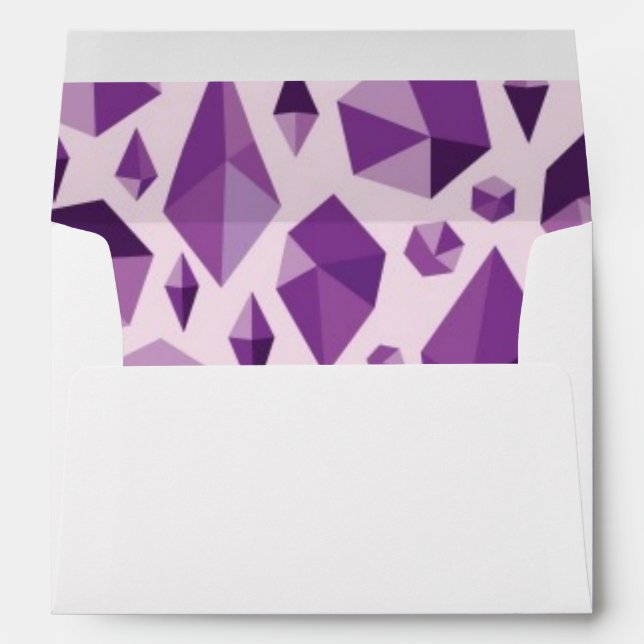 Enveloppe Formes de bijoux géométriques violets (Dos (Bas))