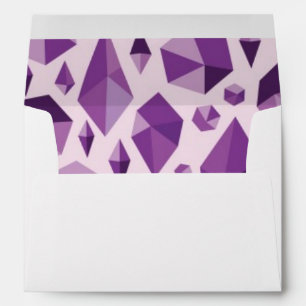 Enveloppe Formes de bijoux géométriques violets