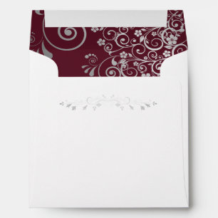 Enveloppe Fragments Filigree argenté sur Mariage Carré Bourg