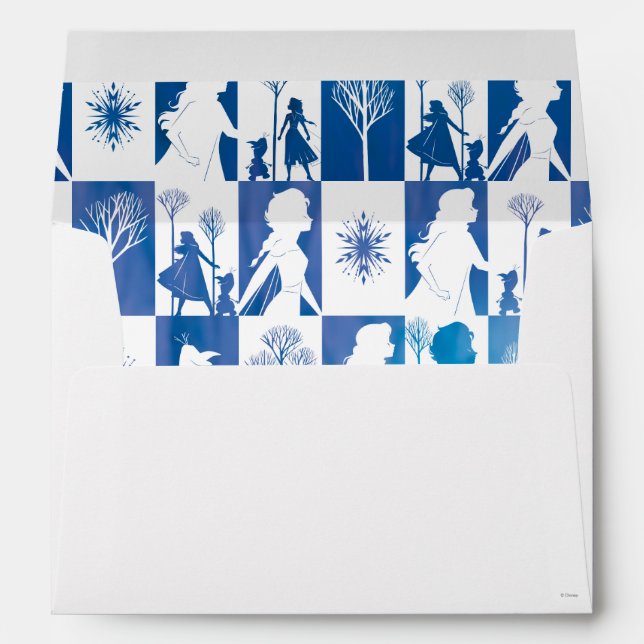 Enveloppe Froid 2 : Anna, Elsa, & Olaf Winter Tile Motif (Dos (Bas))