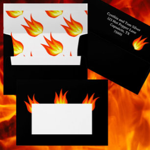Enveloppe Fun 50e anniversaire "Hot Tamale" Flames de feu No