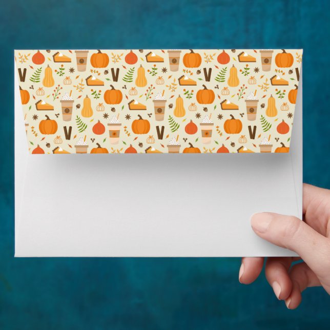 Enveloppe Fun Orange Fall Motif (Hand)