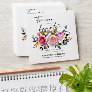 Enveloppe funéraire commémorative rose Gold Seed P