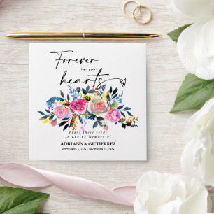 Enveloppe funéraire commémorative rose Gold Seed P