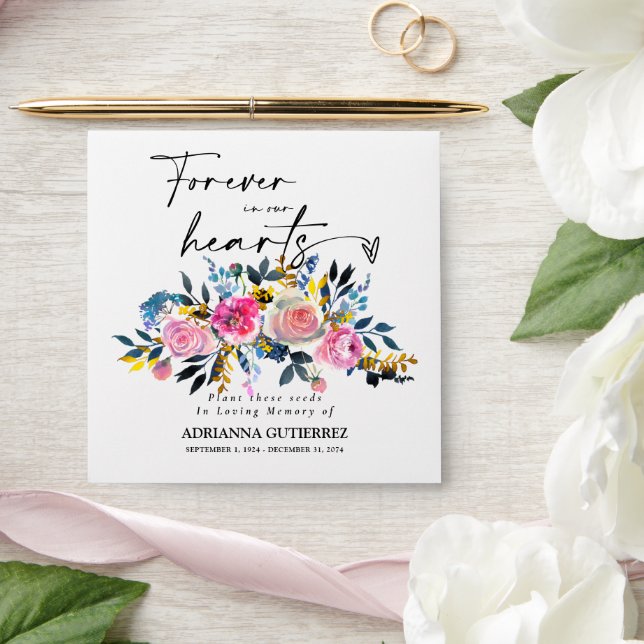 Enveloppe funéraire commémorative rose Gold Seed P (Wedding)