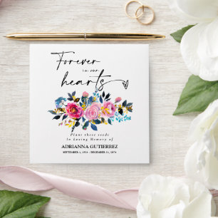 Enveloppe funéraire commémorative rose Gold Seed P