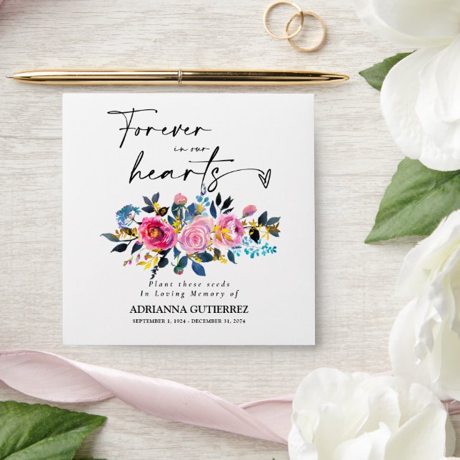 Enveloppe funéraire commémorative rose Gold Seed P (Wedding)