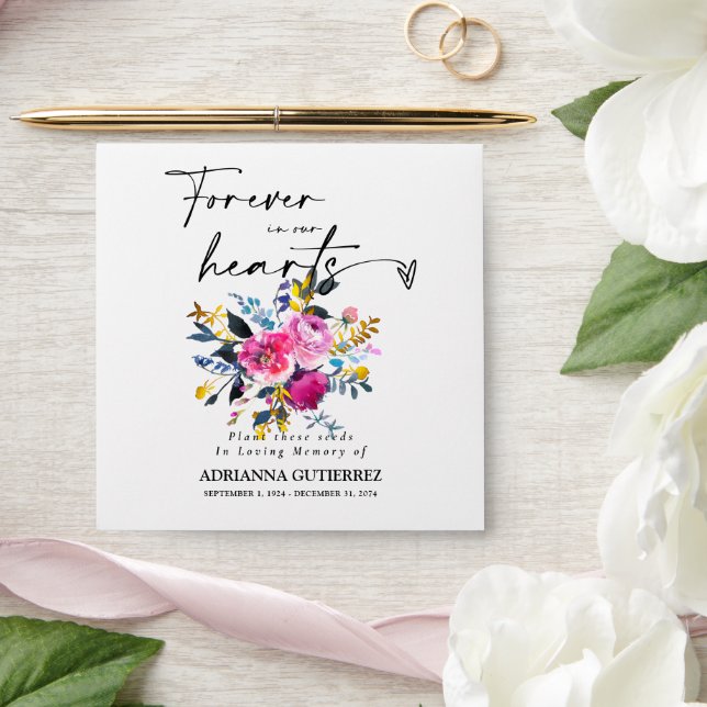 Enveloppe funéraire commémorative rose Gold Seed P (Wedding)