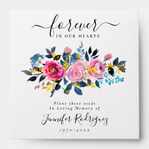 Enveloppe funéraire commémorative rose Gold Seed P