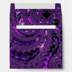 Enveloppe Funky Bold Bohème Violet Abstrait Fractal Numériqu