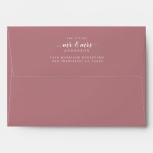 Enveloppe Futur M. Mme Dusty Rose Adresse de retour Envelopp