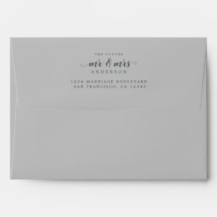 Enveloppe Futur M. Mme Gray Adresse de retour Envelope