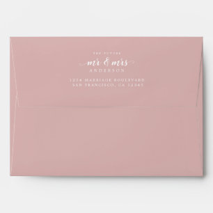 Enveloppe Futur M. Mme Mariage Pink Retour Adresse Envelope
