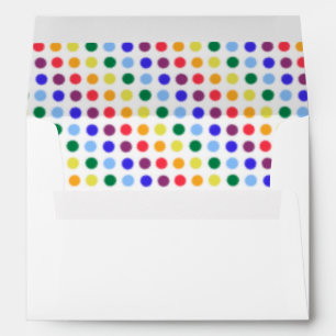 Enveloppe Fuzzy Rainbow Polka Dot Nuages