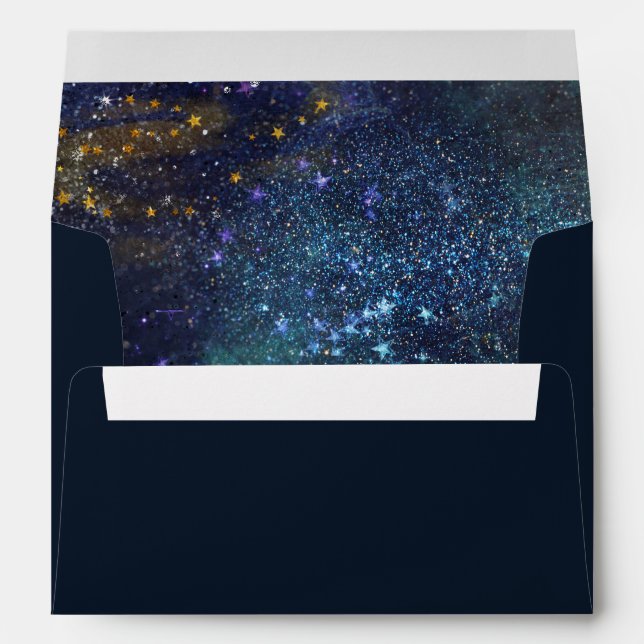 Enveloppe Galaxie céleste de nuit étoilée (Dos (Bas))