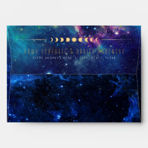 Enveloppe galaxie de phase de lune céleste