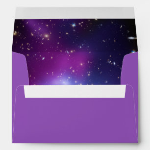 Enveloppe Galaxie violette Cluster élégant céleste