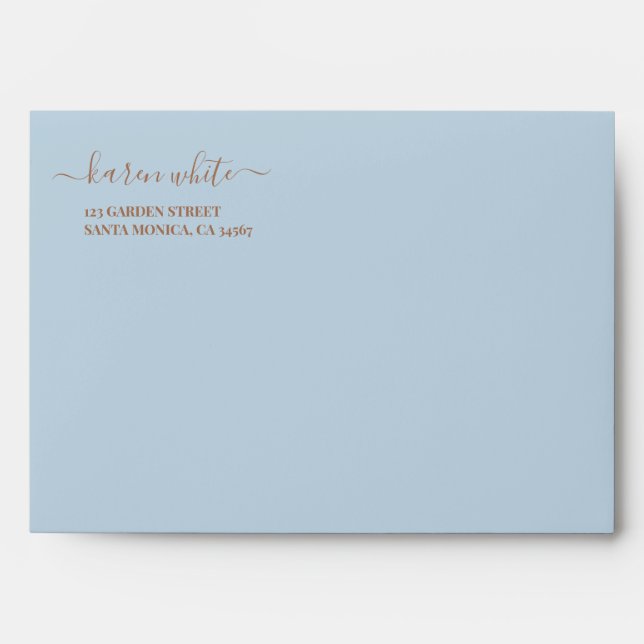 Enveloppe Garçon Baby shower Bleu (Devant)