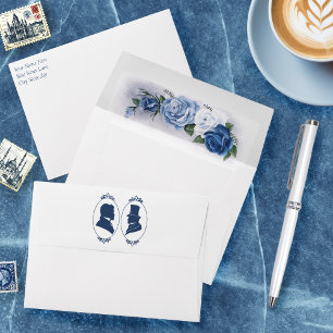 Enveloppe Gay Grooms Regency Roses bleus