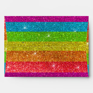 Enveloppe Gay pride de Parties scintillant Arc-en-ciel sorta